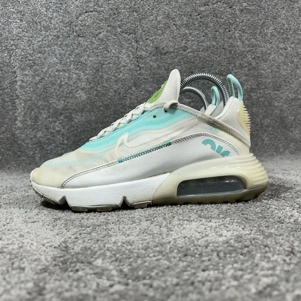 Nike Air Max 2090 CK2612-101 Women's Sz 7 Aurora Green White Running Shoes Used